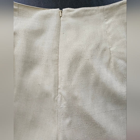 Vintage - Silk Tweeds Cream Pants Suit - Size 14 - Picture 12 of 13